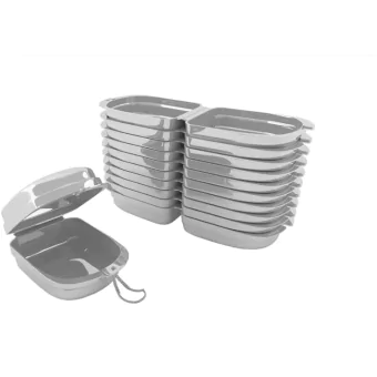 CAIXA P/ APARELHO ORTODÔNTICO PRATA 10 UNIDADES-MAQUIRA