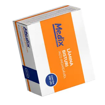 LAMINA DE BISTURI ACO INOXIDAVEL N23 CAIXA-MEDIX