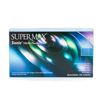 LUVA PROCEDIMENTO SONIC NITRILO AZUL COBALTO SEM PO XG - SUPERMAX