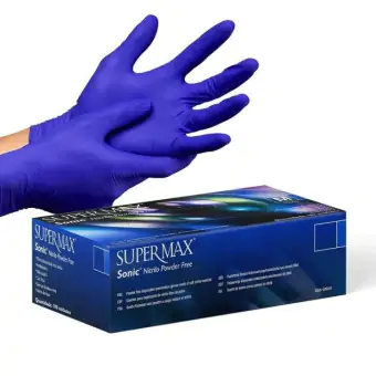 LUVA PROCEDIMENTO SONIC NITRILO AZUL COBALTO SEM PO G - SUPERMAX