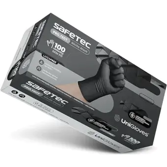 LUVA NITRILICA PARA PROTECAO QUIMICA SAFETEC S/PO P - UNIGLOVES