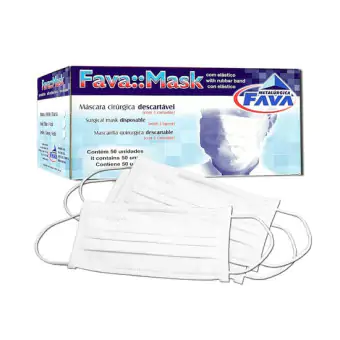 MASCARA CIRURGICA DESCARTAVEL C/ ELASTICO C/50UN - FAVA